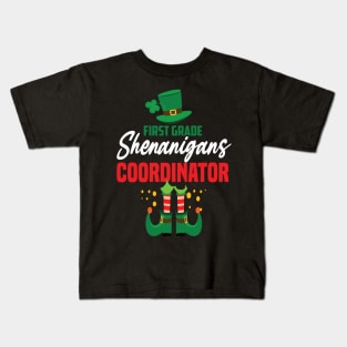 First grade shenanigans coordinator St.patricks day Kids T-Shirt